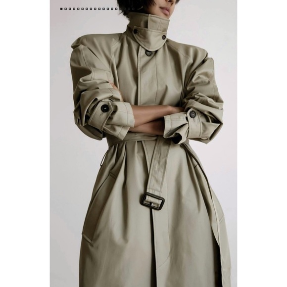 Frankie Shop Decima oversized trench coat - Picture 3 of 14